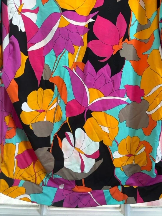 Trina Turk Pink Multi Floral Tunic or Swim Cover - Picture 10 of 10